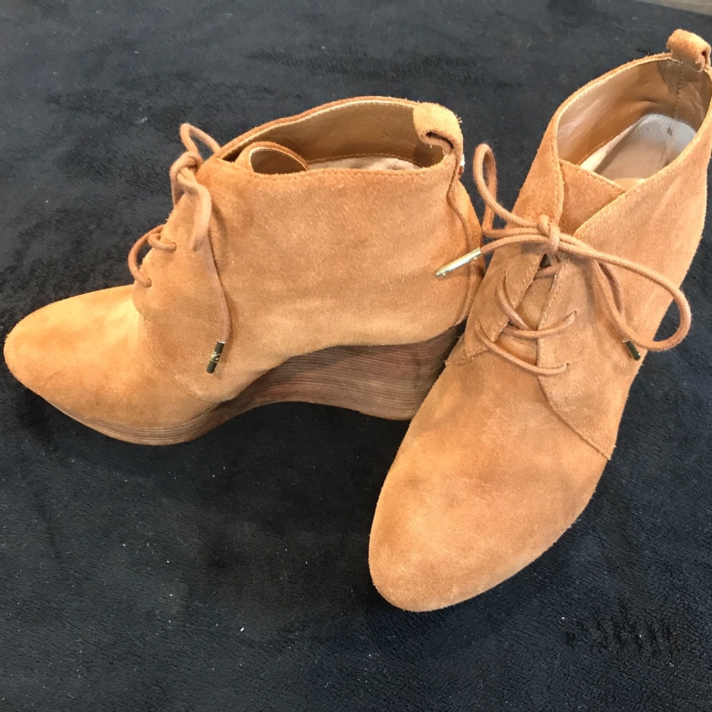 Michael Kors Pierce Lace Up Suede Wedge